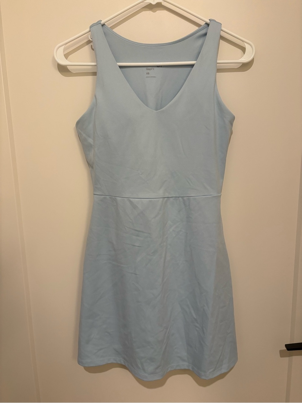 GAP Light Blue V-Neck Sleeveless Athleisure Dress